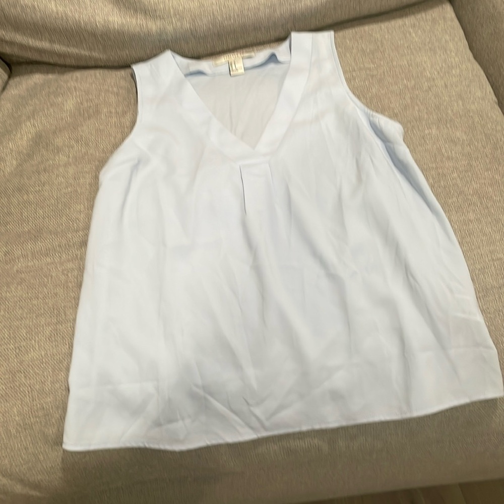 Forever 21 Light Blue V-Neck Top